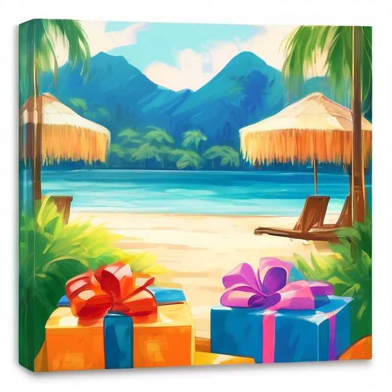 A table filled with colorful, wrapped presents, all priced under $5, perfect for finding stocking stuffers or small gifts on Black Friday.