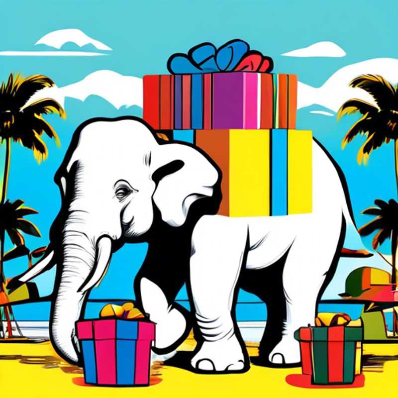 Witte Olifant Cadeaus van 5 Dollar voor Black Friday