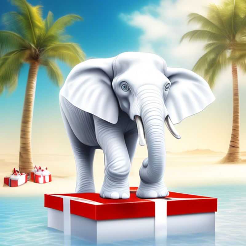 Witte Olifant Cadeaus van 5 Dollar voor Black Friday